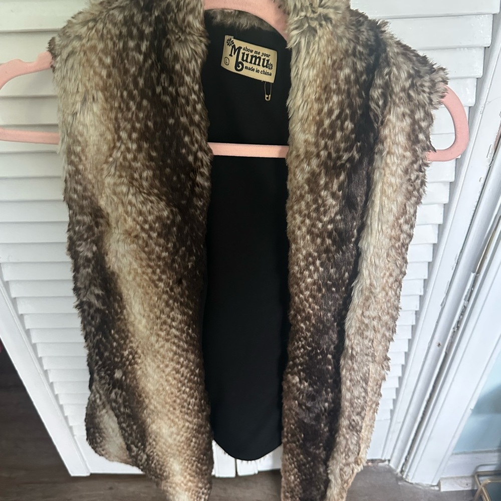 Show Me Your Mumu Faux Fur Vest - Brown